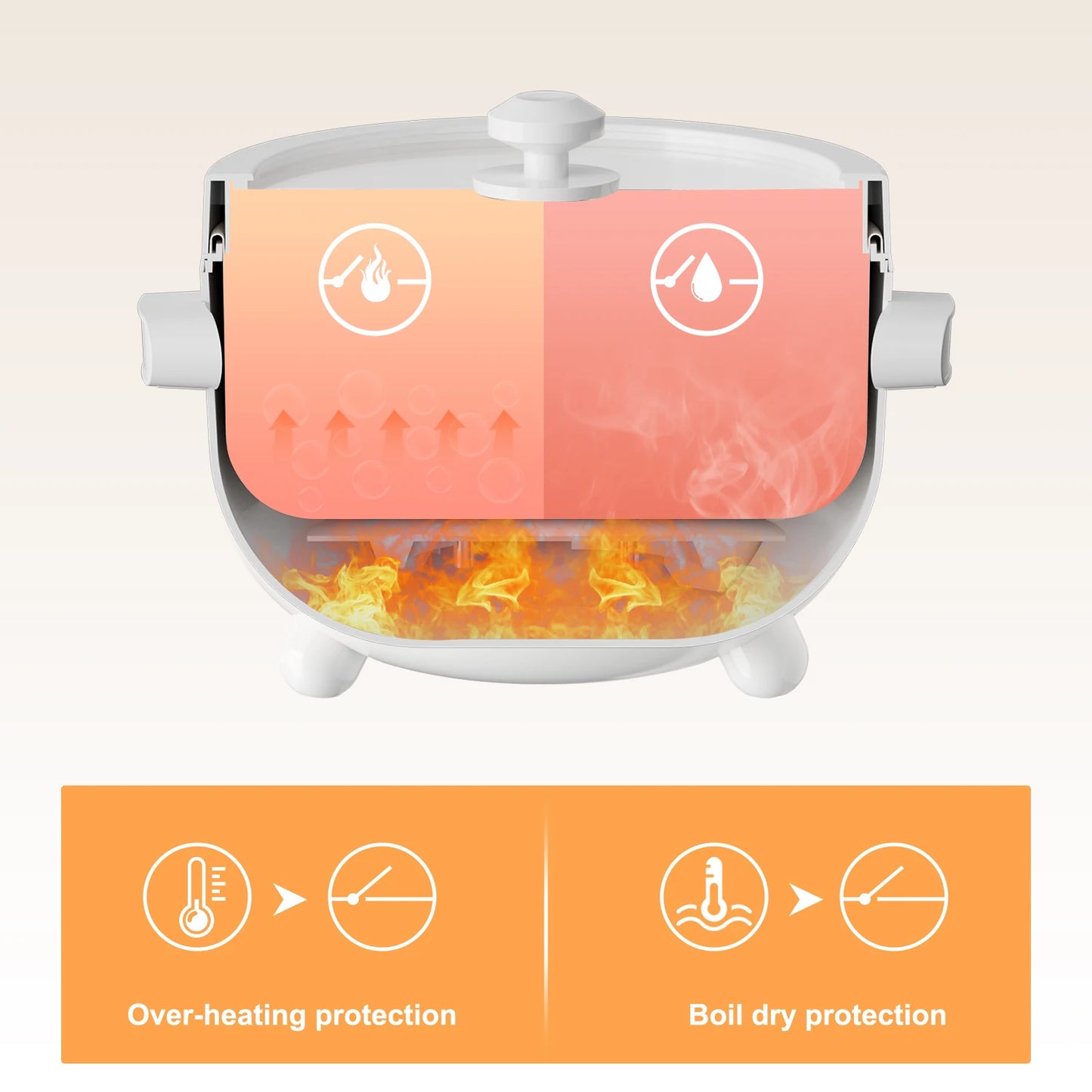 Hot Pot Electric, Cooker for Dorm, for Cooking with Veggie Egg Steamer,