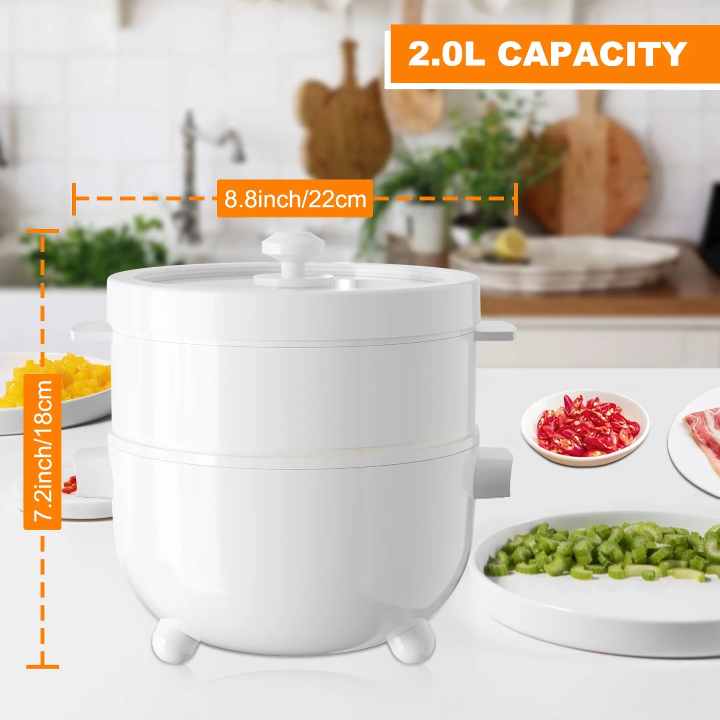 Hot Pot Electric, Cooker for Dorm, for Cooking with Veggie Egg Steamer,