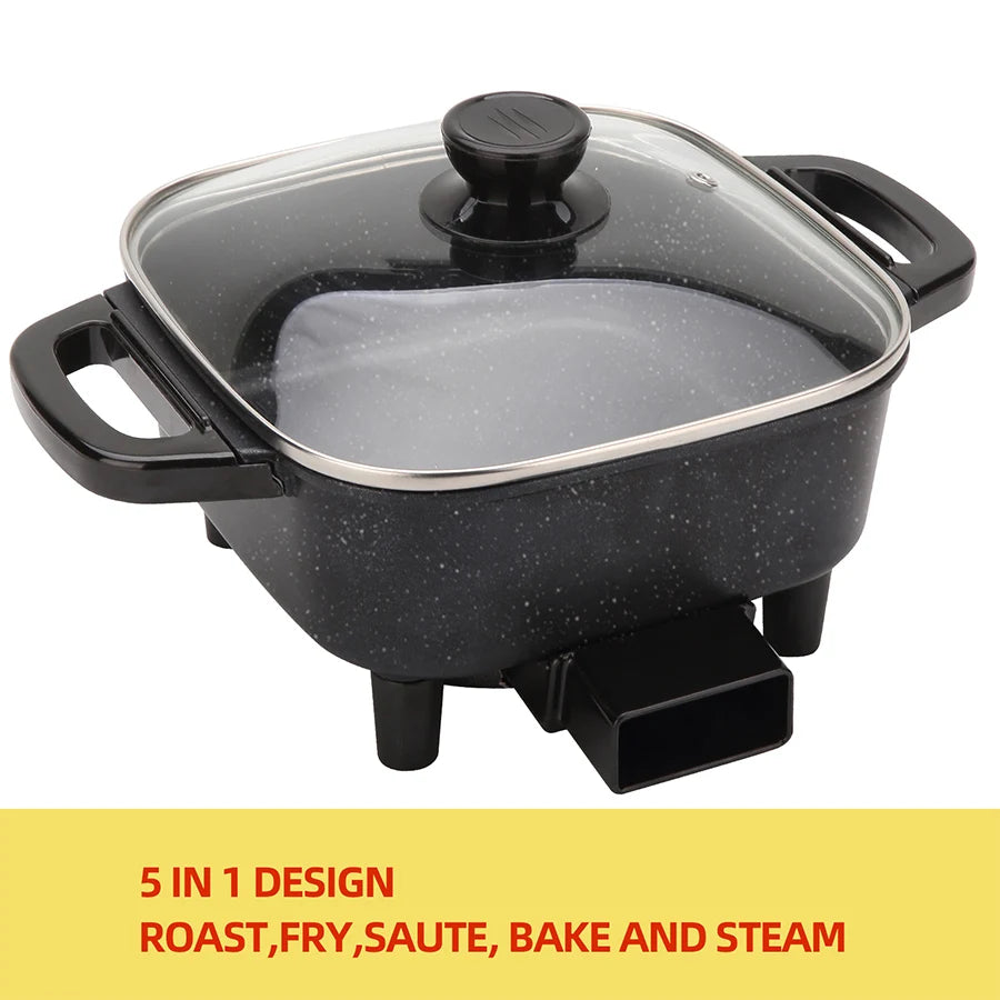 Electric Frying Pan, Multifunctional Integrated Temperature Control, Non Stick Pan