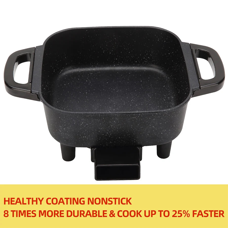 Electric Frying Pan, Multifunctional Integrated Temperature Control, Non Stick Pan
