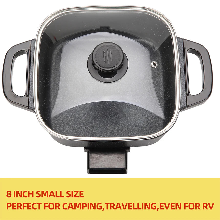 Electric Frying Pan, Multifunctional Integrated Temperature Control, Non Stick Pan