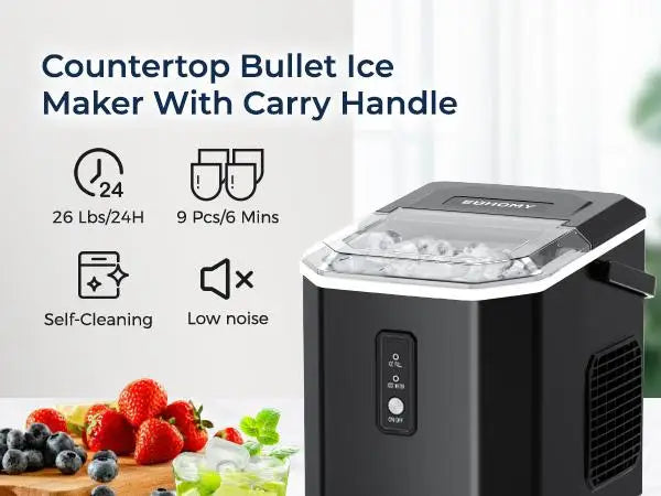 Simzlife Countertop Ice Maker, Self-Cleaning