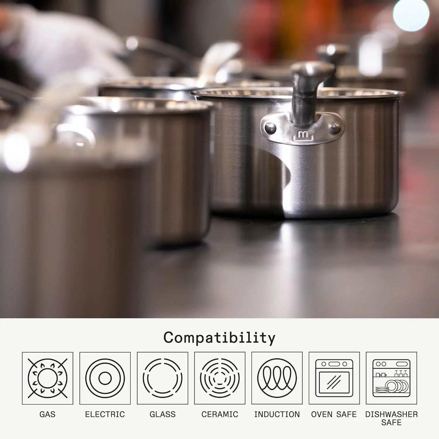 10 Piece set Stainless Pots and Pan Set